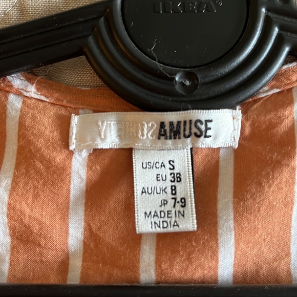 Amuse society orange striped tie top - Picture 3 of 8